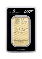 James Bond Diamonds Are Forever Minted 1oz Gold Bar